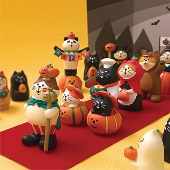 日式貓萬圣節ZAKKA南瓜桌面國王微縮潮玩創意裝飾禮物樹脂小擺件