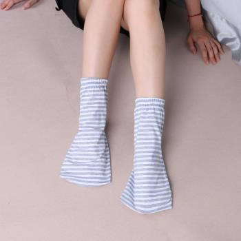 睡眠襪女空調房保暖晚上睡覺穿的襪子男睡襪薄寬松兒童睡眠腳套棉