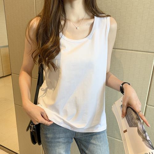 純棉吊帶背心女士內搭運動外穿白工字無袖大碼打底衫新款上衣春夏