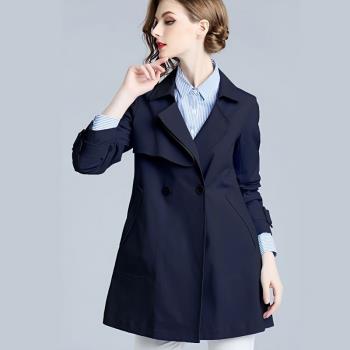 風衣女2023春秋新款韓版修身顯瘦氣質百搭小個子西裝流行短款外套