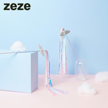 zeze天使魔杖逗貓棒耐咬磨牙逗貓玩具自嗨貓解悶神器貓咪用品