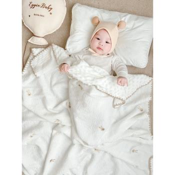 豆豆毯嬰兒蓋毯四季兒童幼兒園空調被新生寶寶安撫紗布毯薄夏涼被
