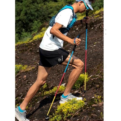 奧尼捷碳素登山杖四節折疊碳纖維超輕越野手杖戶外伸縮登山行山杖