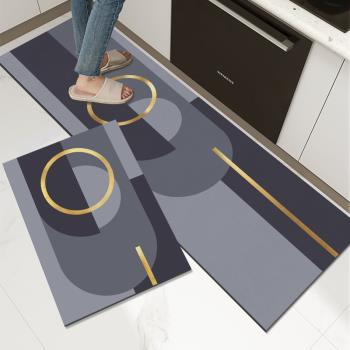 廚房地墊新款2022簡約吸水防滑地毯免洗可擦防水防油免清洗腳墊子