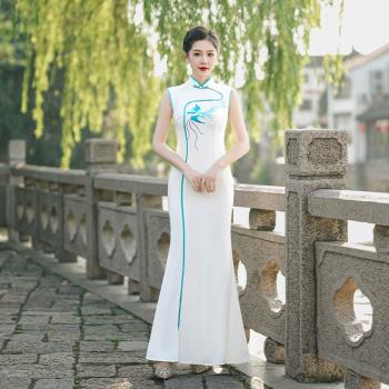 宴會旗袍青花瓷老上海中國風禮儀