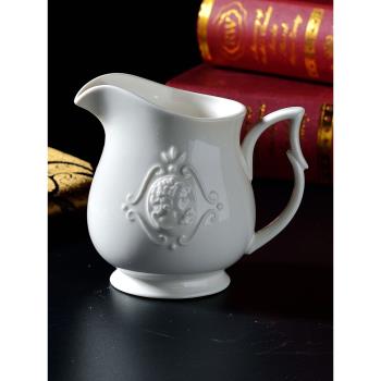 歐式宮廷輕奢復古浮雕陶瓷人像奶罐 歐系家居咖啡裝飾奶杯 瑕疵