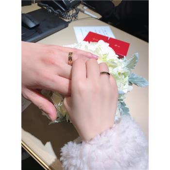 [情人節禮物] 高級感經典純銀戒指窄版寬版18k玫瑰金情侶對戒男女