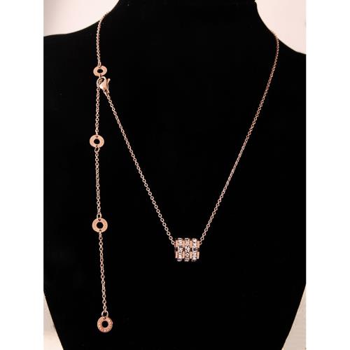 網紅爆款不掉色加長鈦鋼項鏈玫瑰金防過敏簡約大氣高檔森系頸鏈潮