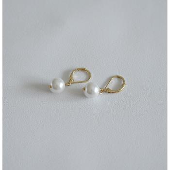 歐美日韓耳飾女個性珍珠吊墜簡約鍍金耳鉤氣質百搭耳環