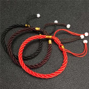 Craft Woven Soft Luminous Wreaths Cotton Red Rope Loose Brle