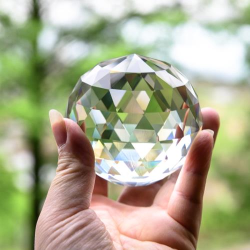 水晶球 中国工芸品 置物 多面カット球 切面水晶球多面球美甲珠寶柜臺房間裝飾道具兒童寶石玻璃鉆石|擺飾