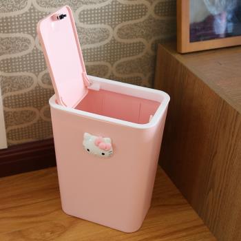 Hello Kitty垃圾桶 衛生間垃圾筒 卡通可愛紙簍 雜物筒 收納筒