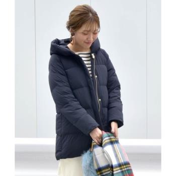 日本原單外貿SHIPS冬季高端中長款羽絨服 保暖甜美氣質外套女上衣