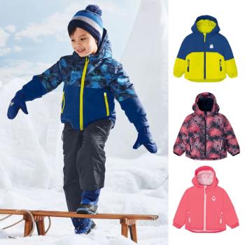 22冬新款兒童戶外滑雪服上衣男女童防風加厚保暖外套防風防水棉服