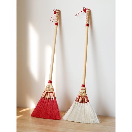 日本進口MUJIE手編吉祥掃把家用掃地笤帚喬遷安宅如意掃帚結婚安