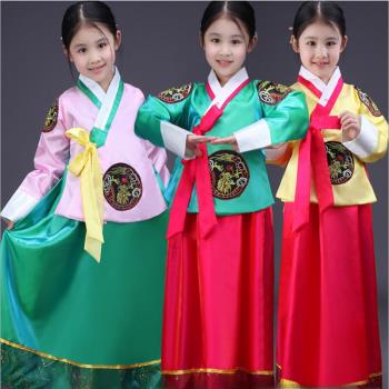 元旦六一女童韓服韓國傳統朝鮮少數民族舞臺兒童表演出舞蹈服套裝
