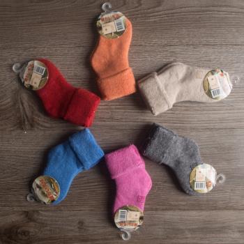 0-2歲 冬款加厚兒童短襪男女寶寶羊絨襪新生兒童嬰幼兒中筒毛巾襪