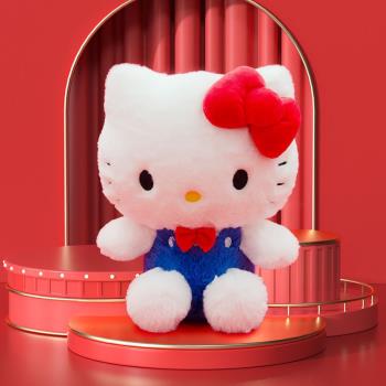 正版授權三麗鷗Hello Kitty 50周年兒童毛絨玩具公仔凱蒂貓抱枕女