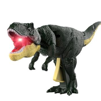 按壓恐龍玩具擺動發聲惡龍咆哮恐龍玩具會咬人按壓霸王龍搖頭恐龍