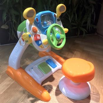 四合一智趣小火車兒童模擬方向盤寶寶開車玩具仿真模擬駕駛室
