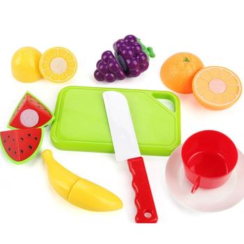貝比谷兒童過家家玩具快樂切切水果9件套組合玩具水果切切樂