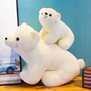 仿真北極熊毛絨玩具小白可愛趴趴熊布娃娃玩偶公仔海洋館七夕禮物