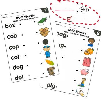 小學幼兒園兒童單詞圖片連線單詞學習認知英語啟蒙