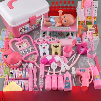 兒童過家家醫生玩具套裝男孩女孩帶聲光打針聽診器醫藥手提箱玩具