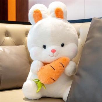 小白兔毛絨玩具可愛胡蘿卜兔子玩偶睡覺抱枕公仔娃娃女孩生日禮物