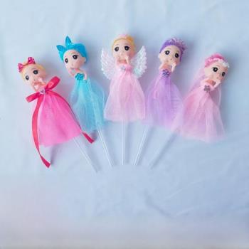 網紅魔法公主天使娃娃手持閃光棒兒童發光玩具無燈短桿波波球可用