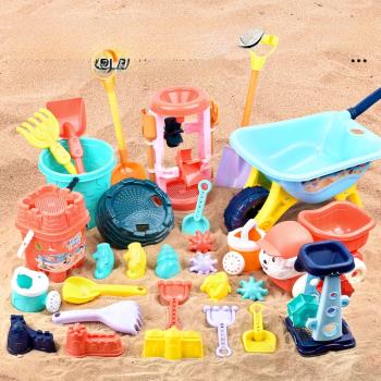 沙灘玩具套裝水桶兒童挖沙工具鏟子玩沙海邊寶寶男女孩決明子室內