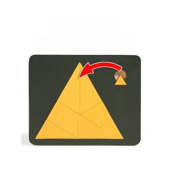 高智商挑戰不可能燒腦拼圖PUZZLE巧放三角無中生有木質制拼板玩具