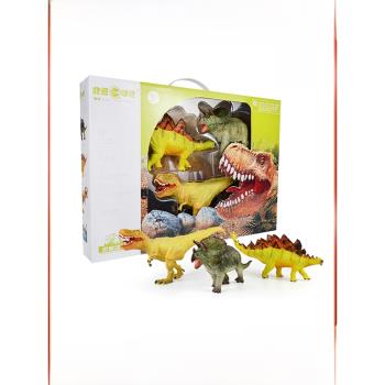 重現RECUR 史前動物禮盒兒童仿真動物模型塑膠侏羅紀軟膠恐龍