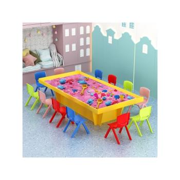 兒童太空沙安全無毒玩具桌套裝帶桌子家用積木桌椅沙子彩色多功能