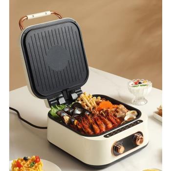 出口小家電110V伏電餅鐺家用多功能雙面加熱煎餅鍋薄餅機火鍋蒸鍋