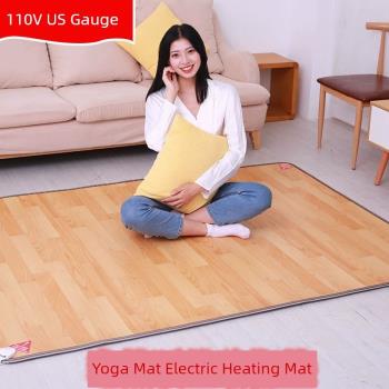 110v家用客廳地熱加熱發熱電熱地墊地毯碳晶石墨烯韓國瑜伽地暖墊