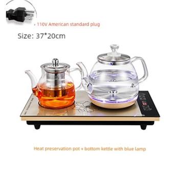 110V美標全自動上水電熱水壺玻璃燒水壺臺式泡茶飲水一體抽水器壺