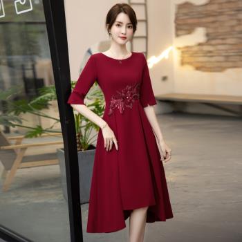 喜婆婆婚宴裝媽媽參加年輕晚禮服