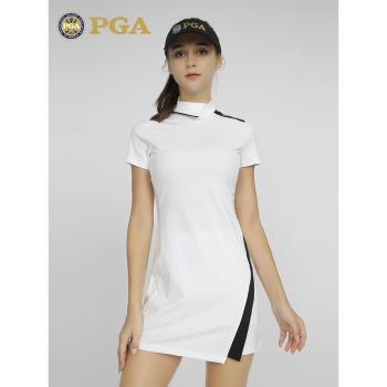 美國PGA 高爾夫女士連衣裙夏服裝高彈女裝時尚百搭裙子吸濕速干