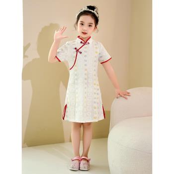 夏季連衣裙短袖中國風女童旗袍