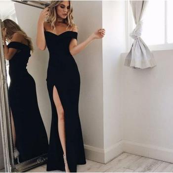 2018Summer Sexy V Neck Slim Long Party Cocktail Women Dress