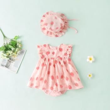 夏季女寶寶套裝周歲禮服連衣裙