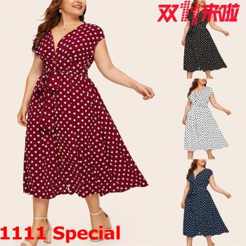 big size fat plus Dresses Women Dress Summer Loose Red for