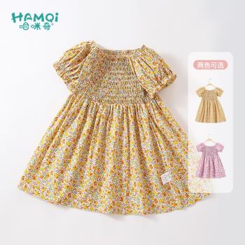 童裝寶寶洋氣夏季泡泡袖連衣裙