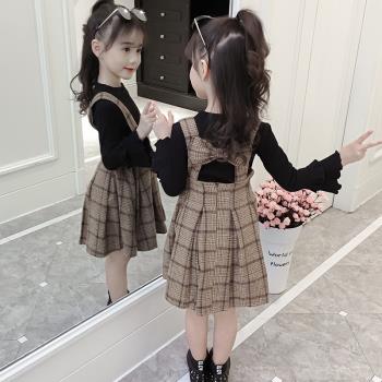兒童裝韓版小學生春秋12歲背帶