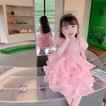 蓬蓬夏季韓版高級感兒童公主裙