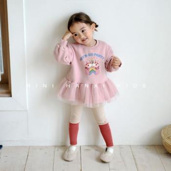韓國網紗裙擺衛衣春季寶寶童裝