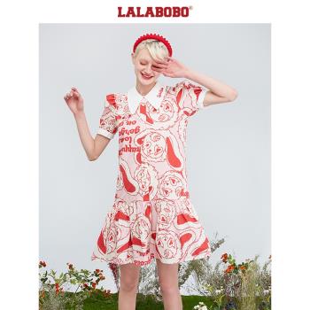 LALABOBO夏新款日系連衣裙設計師