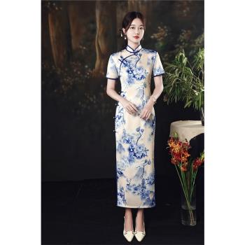 秋季中國風復古長袖改良版旗袍