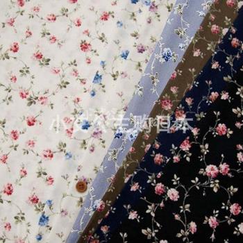 日本進口玫瑰純棉印花布料服裝連衣裙襯衫拼布藝手工DIY娃衣面料